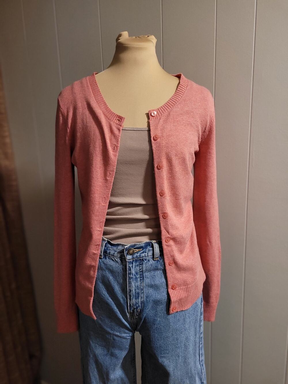 GAP - XS Women's Pink Knit Button Up Cardigan